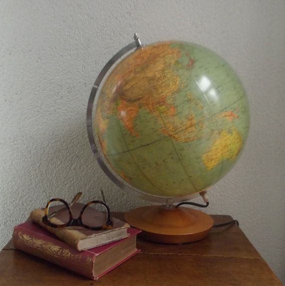vintage verlichte grote globe wereldbol door ProfessorVintage ... vintage verlichte grote globe wereldbol door ProfessorVintage ...