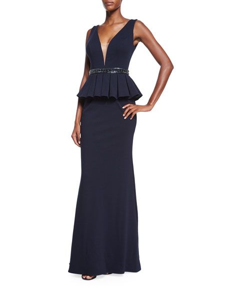 jovani peplum gown