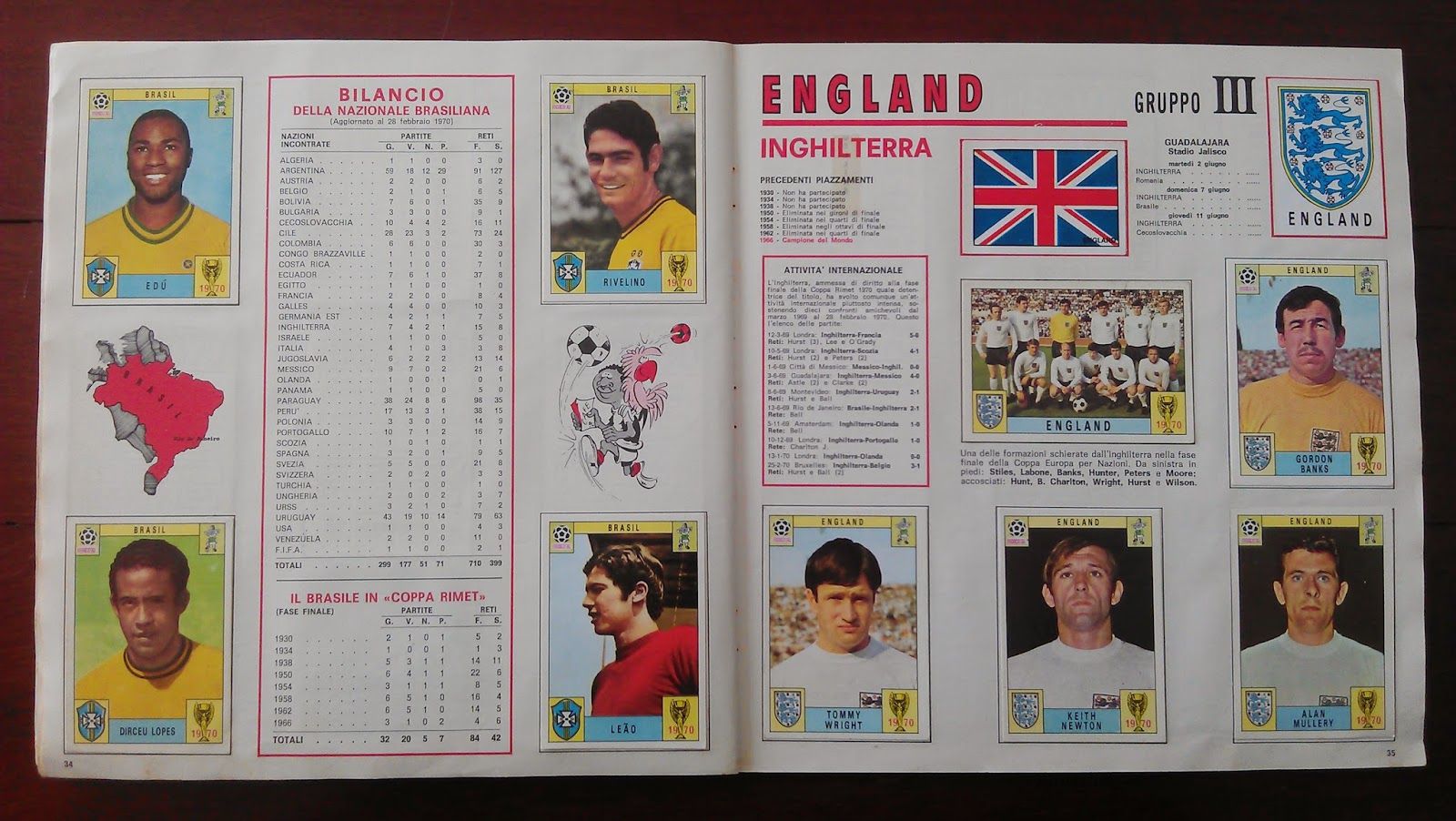 Original Panini Mexico 70 Album Complete Italian Edition No Scores Written On Album Calcio Inghilterra