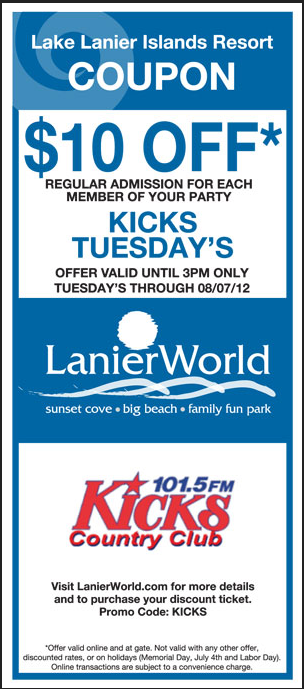 Lake Lanier Water Park Coupons Provide Visitors With Money Saving Lake Lanier Water Park Coupons Provide Visitors With Money Saving Opportunities On Admission To Lanierworld A In Islands Resort