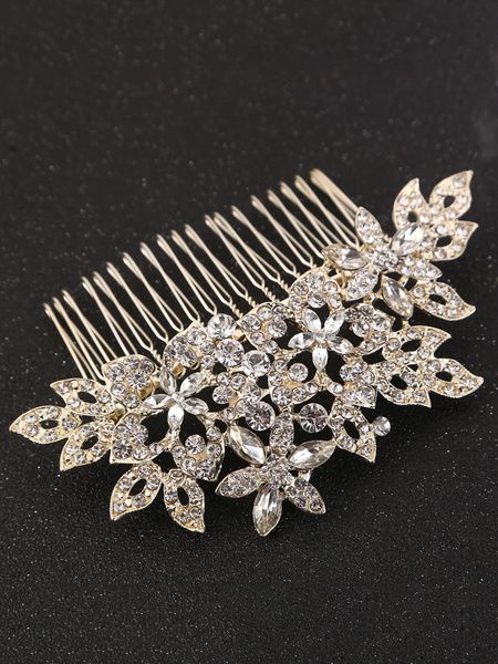 Coiffes de mariage strass Headpieces Perles Light Gold Accessoires de cheveux de mariée