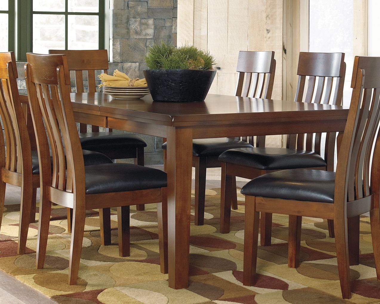 Medium Brown Ralene Dining Room Table View 4 Dining Room Bench Dining Room Server Dining Room Table