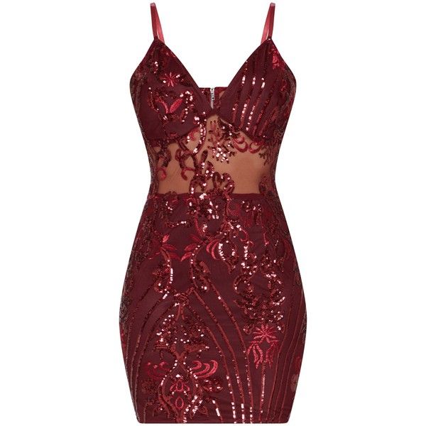 Size bodycon sequin dress sheer burgundy panel strappy dogs them Crew bodycon panel dress burgundy strappy sheer sequin africa designer