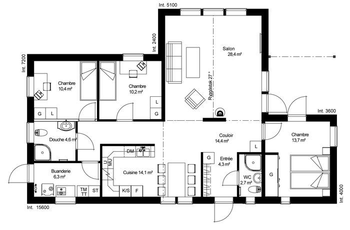 plan RDC Maison ossature bois suédoise basse consommation provenant - faire ses plan de maison gratuit plan RDC Maison ossature bois suédoise basse consommation provenant - faire ses plan de maison gratuit