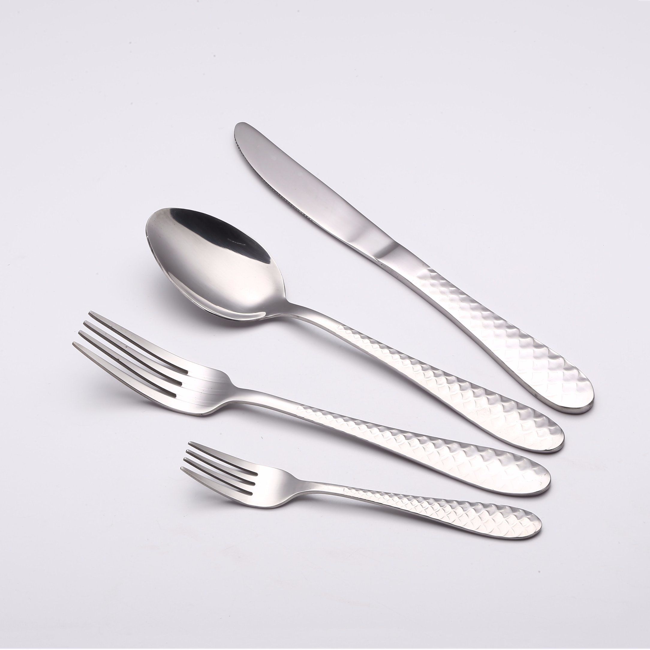 Hot Sale 18/10 Stainless Steel Flatware Cutlery with Mirror Polish Material : Stainless Steel. Color : Unicolor. Feature : Eco-Friendly. Disposable : Non-Disposable. Customized : Customized. Certification : LFGB, FDA. Usage : Hotel/Home. Type : Simple Handle. Polish : High Mirror Polish. Delivery Time : 30-45 Day After Received Desposit. MOQ : 5000 PCS. Logo : Customized. Flatware Cutlery, Stainless Steel Flatware, Fda, Hot Sale, Eco Friendly, Polish, Handle, Delivery, Feature