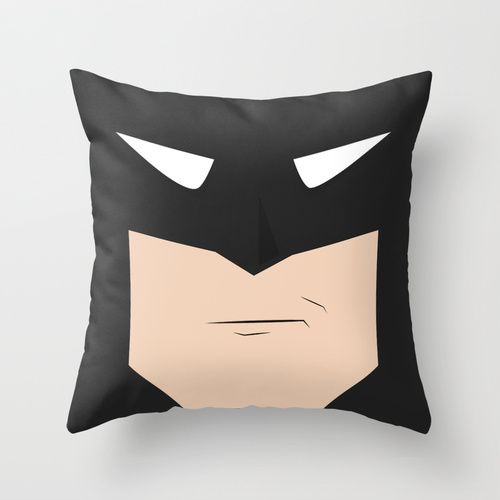 BATMAN Retro Black Grey Superhero Cushion Cover Comic Kids Bedroom 14 to 24 inch