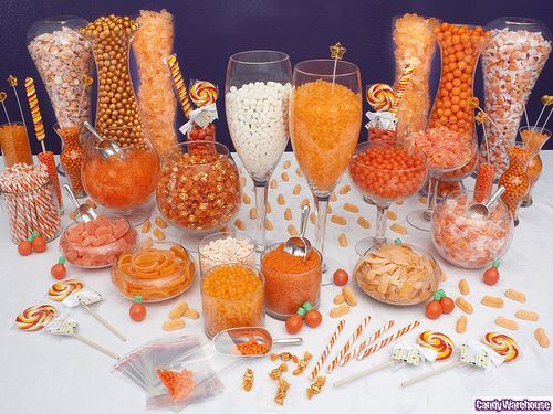 Candy Buffets Buffet Orange And Perfect For A Pumpkin Or Themed Candy Buffet