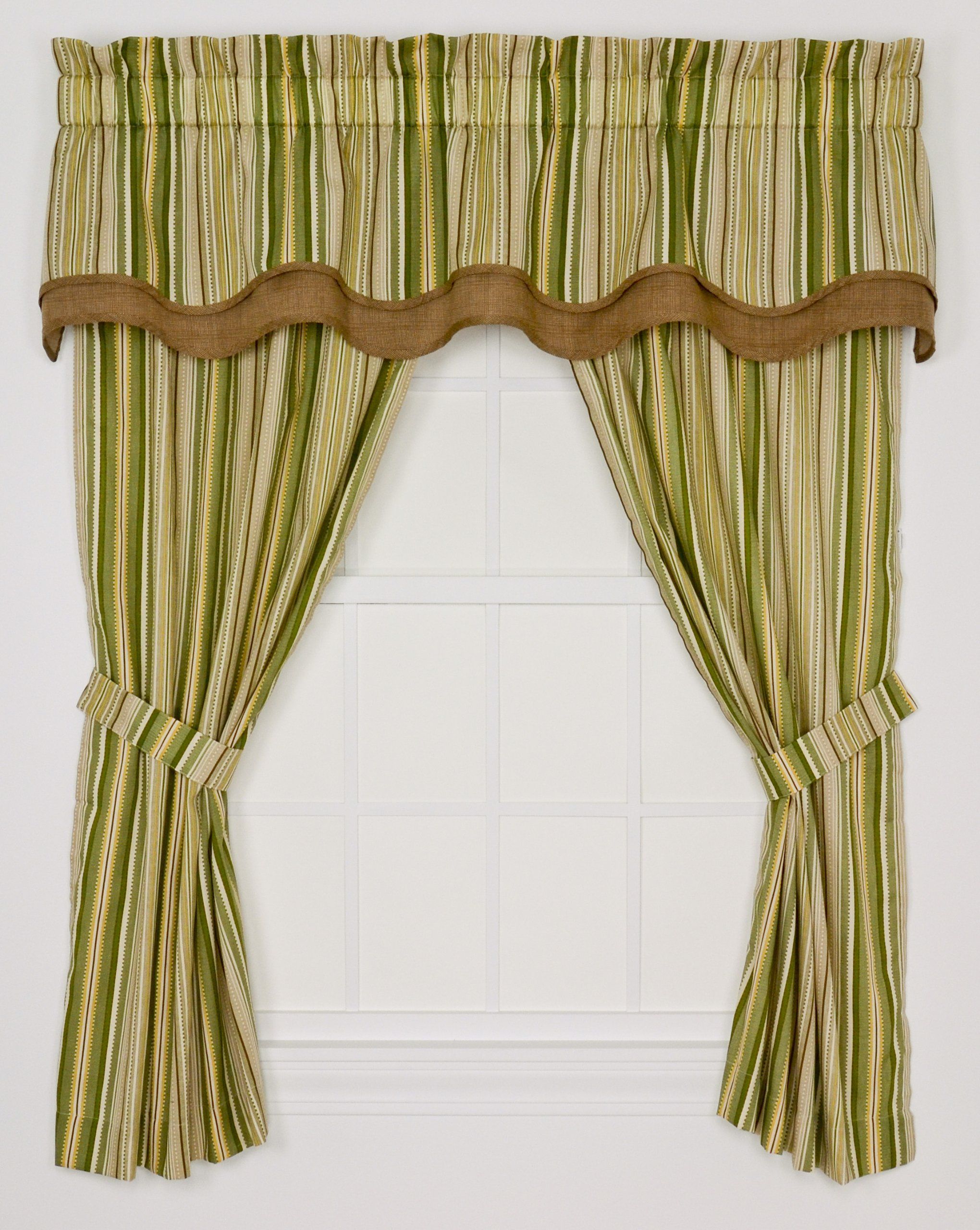 Kids decor Curtain striped decor Drapery tiebacks Green curtain tiebacks Striped tie back Curtain tiebacks green Window treatments