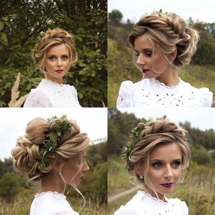 Great idea for a bridal updo #braut #brown hairstyle #weddinghair #bridehair #hochsteckfrisur - #braut #bridal #bridehair #brown #great #hairstyle #weddinghair - #HairstyleBridesmaid Easy Updo Hairstyles, Bride Hairstyles, Hairstyle Ideas, Trendy Hairstyles, Hair Ideas, Bridesmaids Hairstyles, School Hairstyles, Wedding Hair And Makeup, Bridal Hair