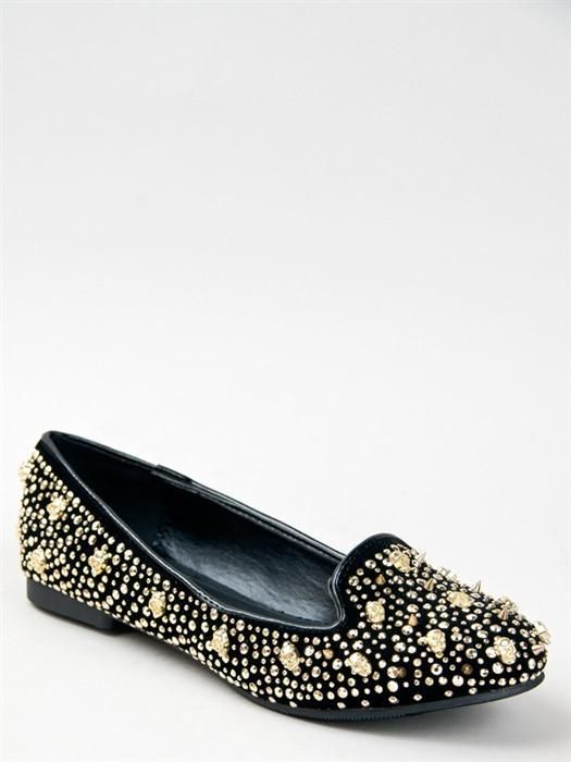 Embellished black flats. Dress or profesh' them up! ~ M11028-21M Flats ...