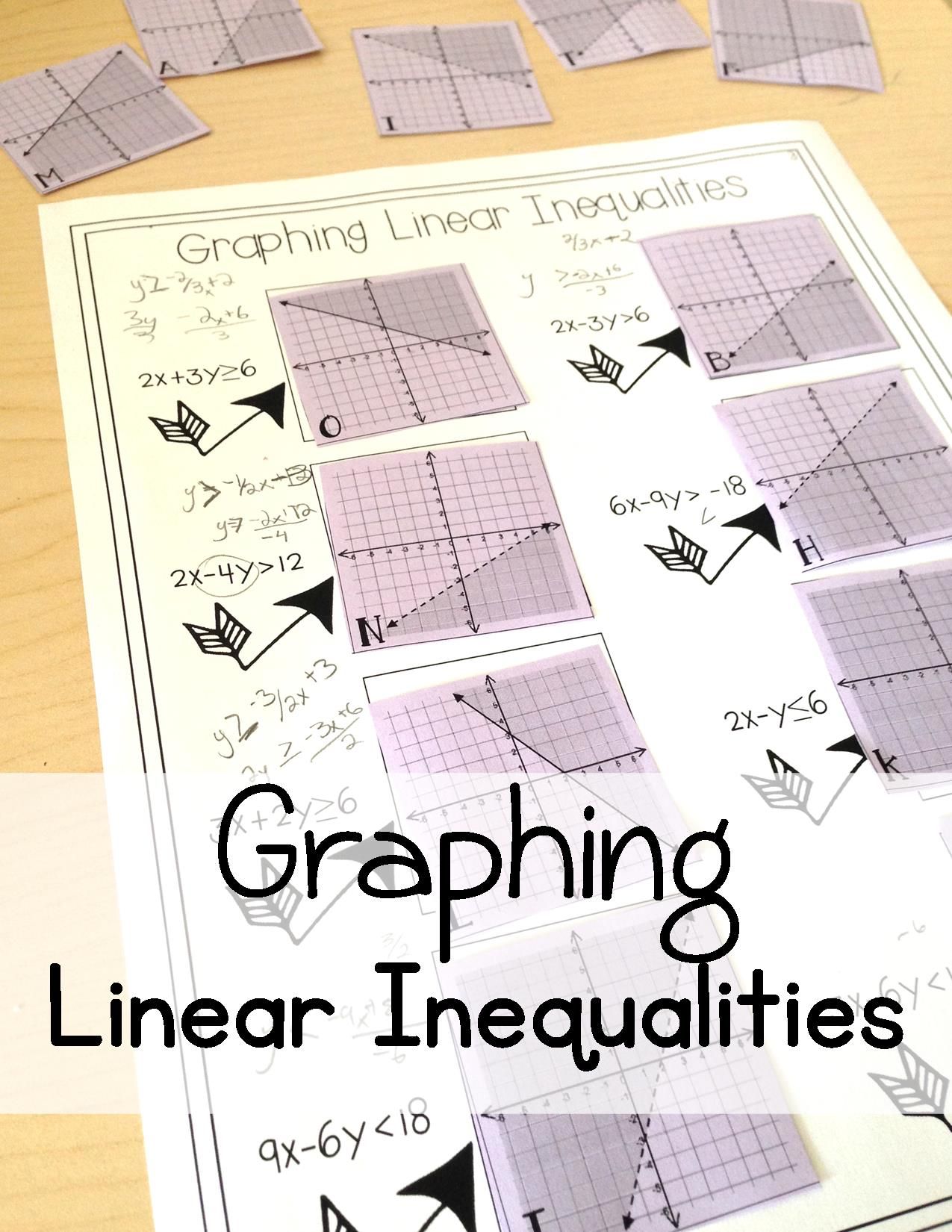this was the perfect linear inequalities activity it really made my students slow down and - Graphing Linear Inequalities Worksheet this was the perfect linear inequalities activity it really made my students slow down and - Graphing Linear Inequalities Worksheet