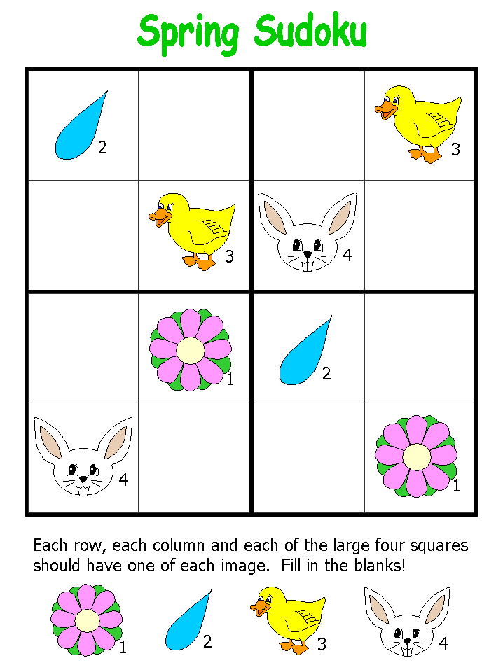 DLTK's Template Printing Sudoku, Sudoku puzzles, Preschool colors DLTK's Template Printing Sudoku, Sudoku puzzles, Preschool colors
