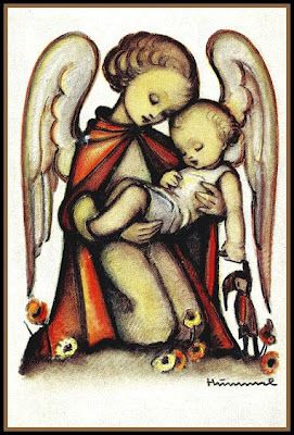 Download Hummel Guardian Angel | Angel coloring pages, Vintage ...