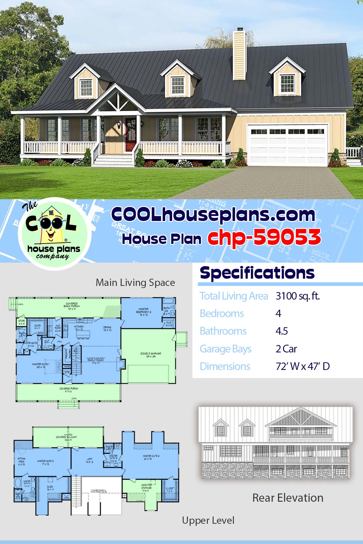 Southern Style House Plan 51637 With 4 Bed 5 Bath 2 Car Garage Best House Plans Country House Plans Country Floor Plans southern style house plan 51637 with 4 bed 5 bath 2 car garage best house plans country house plans country floor plans