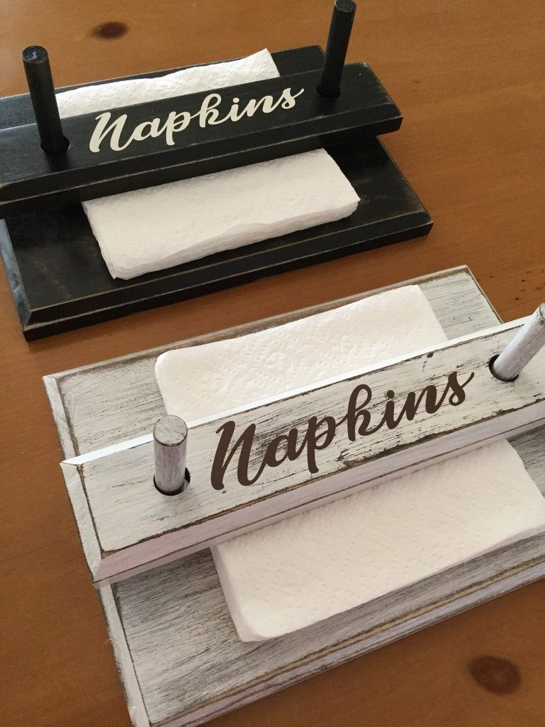 Napkin Holder Rustic Farmhouse wooden, #Farmhouse #Holder #napkin #rustic #Wooden