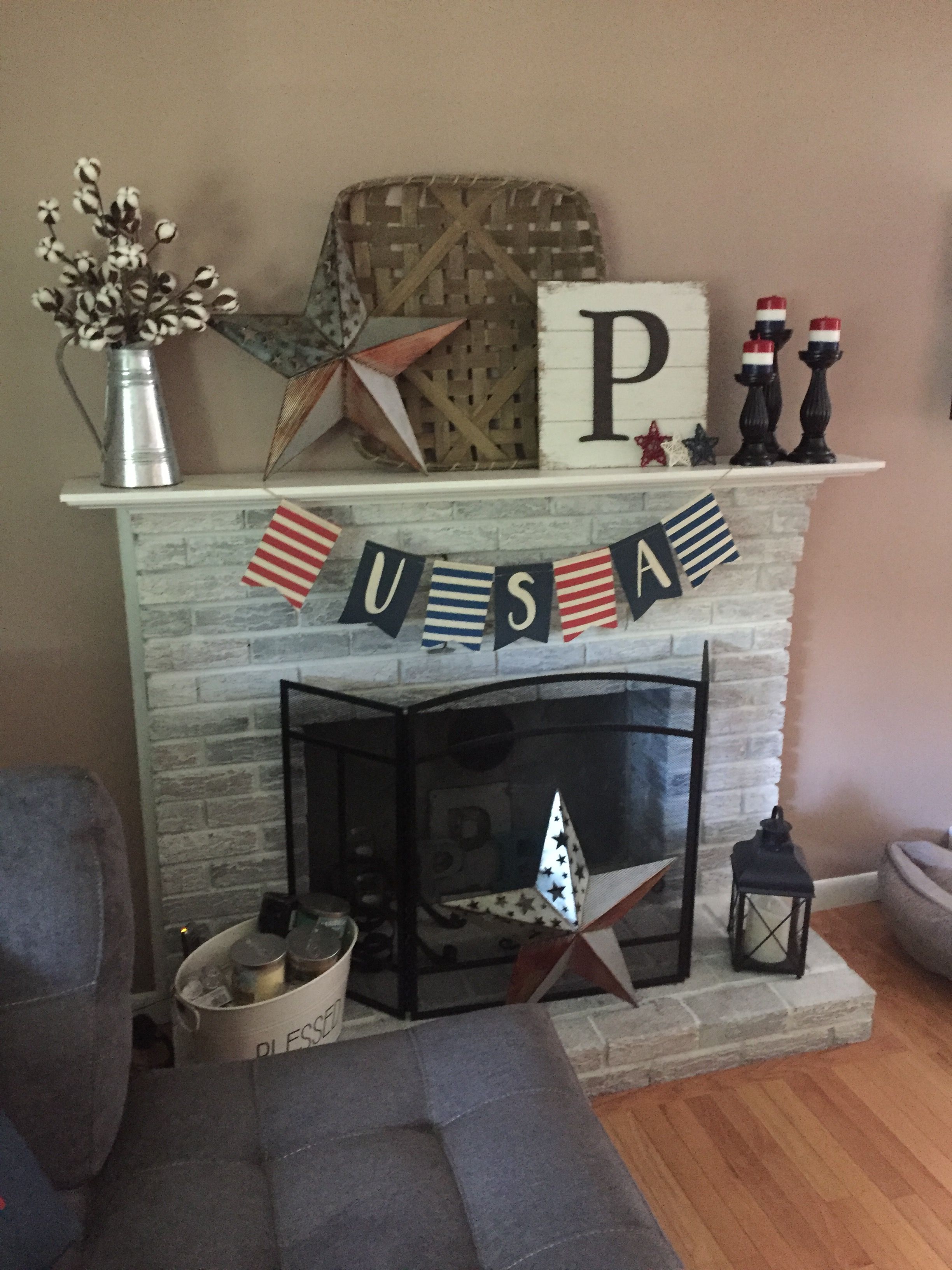 Fourth Of July Mantle Fourth Of July Mantle