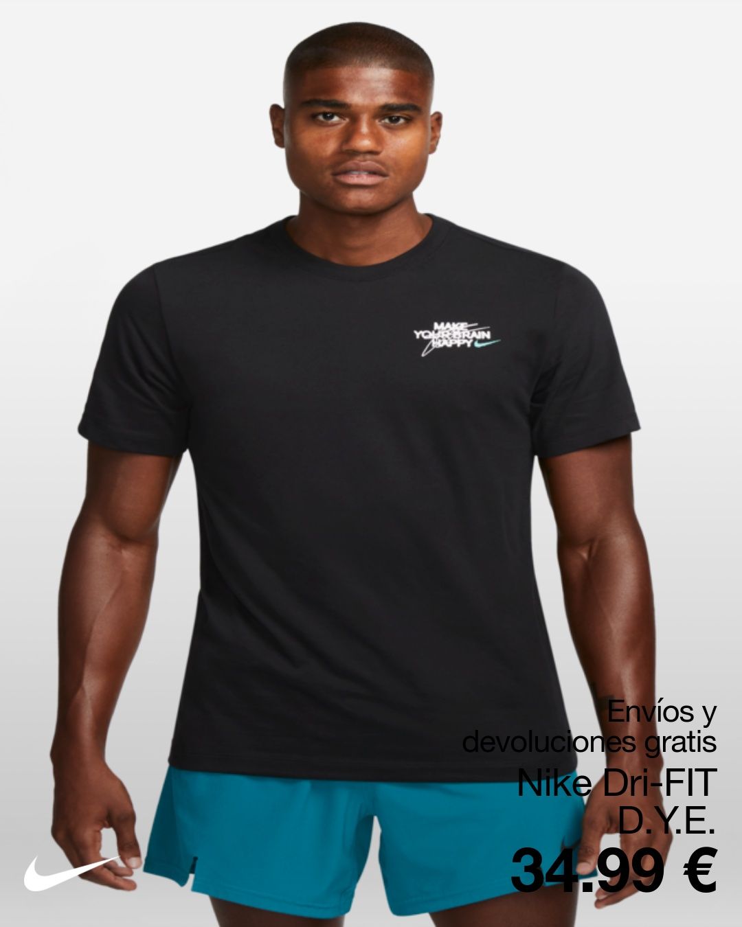 Hemos Diseñado Esta Camiseta Para Celebrar La Sensación De Euforia Que Sientes Después De Un Buen Entrenamiento. Los Estampados Te Muestran Cómo Funciona Tu Cerebro Mientras Practicas Ejercicio, En El Momento En Que Las Neuronas Mejoran Tu Estado De Ánimo. Nike Dri Fit, T Shirts, Tees, Site Nike, Nike Fr, Training, Dye T Shirt, Mens Fitness, Fun Workouts