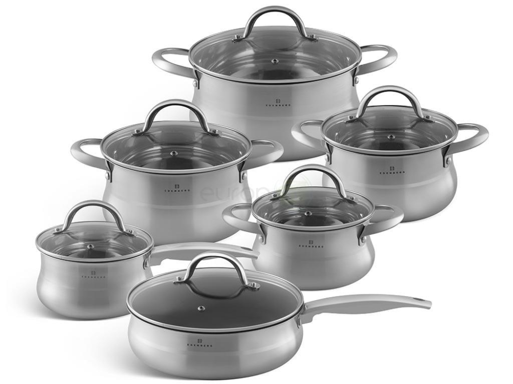 Garnki stalowe Edenberg EB 2402 zestaw garnków na indukcję ⭐ Europ24.pl Rvs, Classic, Products, Lush, Stainless Steel, Derby, Classic Books, Gadget