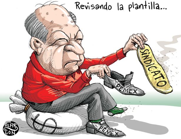 Carlos Romero Deschamps, el intocable. | Cartón de Alarcón en El Financiero. #Pemex #ReformaEnergéticaSí