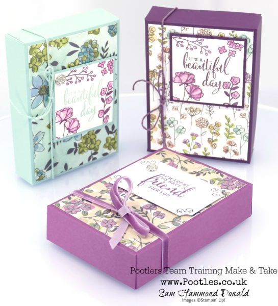 FLIP TOP BOX #1 Stampin’ Up! Demonstrator Pootles – Pootlers Team Training Notecard Box Holder Watercolor Card, Card Box Holder, Notecard Holder, Notecard Set, Gift Card Boxes, Boxes For Gifts, Note Card Gifts, Treat Boxes, Team Training