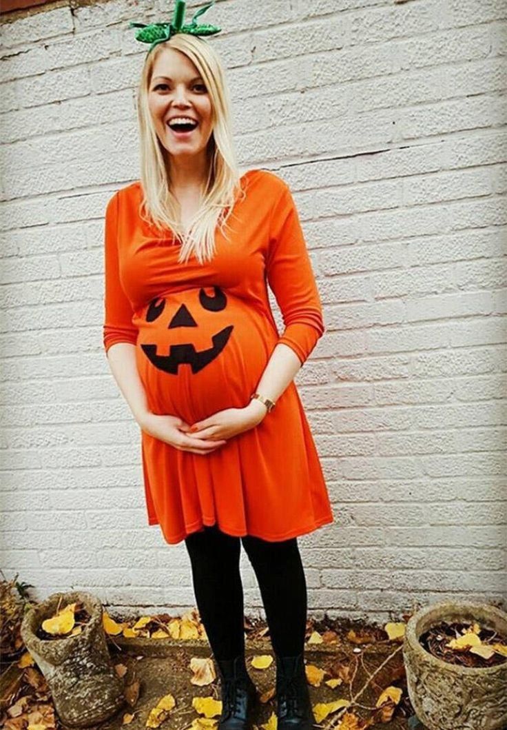 37 Best Maternity Halloween Costumes Pregnant halloween costumes, Pumpkin halloween costume