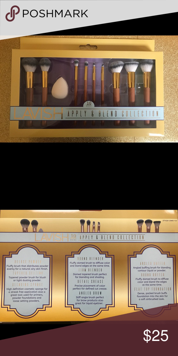 10 Piece Apply & Blend Collection Bamboo Includes Round