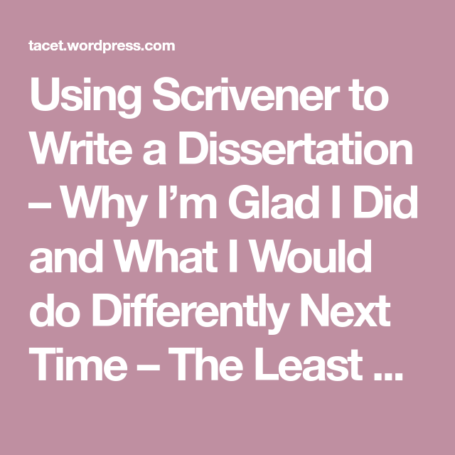 How to write a dissertation in one day