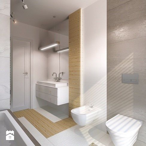 Łazienka styl Nowoczesny - zdjęcie od TutajConcept - Łazienka - Styl Nowoczesny - TutajConcept Toilet, Bathtub, Bathroom, Interiors, Standing Bath, Washroom, Flush Toilet, Bathtubs, Bath Tube