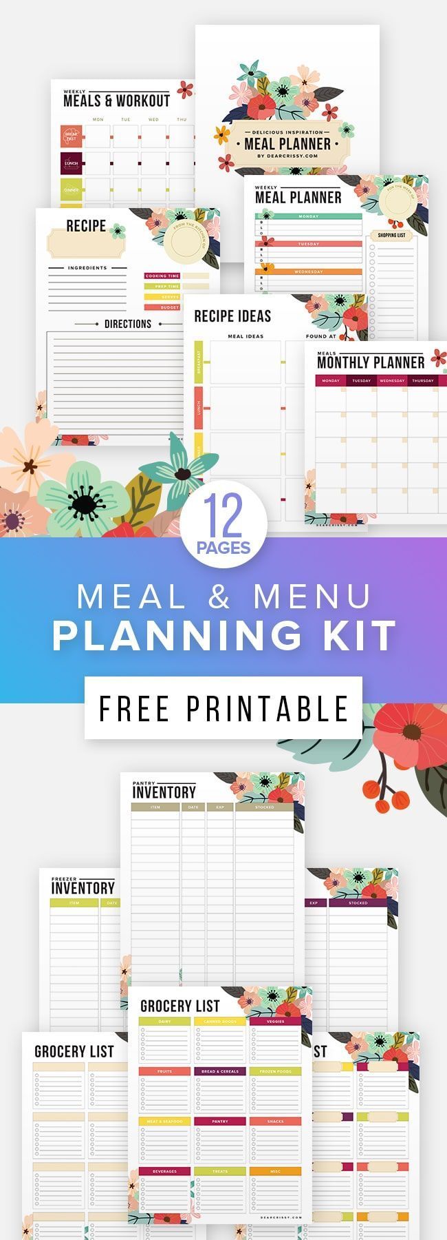 Free Printable Meal Planner & Fitness Planner, #fitness #Fitnessplanner #free #Meal #Planner #Print...