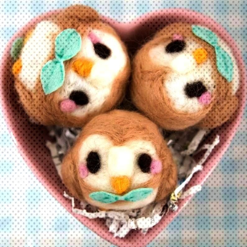 Rowlets made by Larissa Lapin -Needlefelt Rowlets made by Larissa Lapin -Needlefelt Rowlets made...