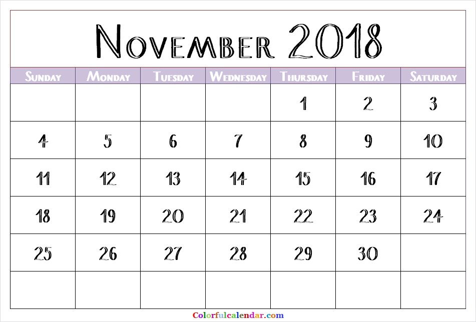 November 2018 Calendar Colorful Background Wallpaper 2018 November 2018 Calendar Colorful Background Wallpaper 2018
