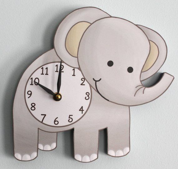 Elephant Wooden Wall Clock For Kids Bedroom Baby Nursery Wc0070 Elephant Wooden Wall Clock For Kids Bedroom Baby Nursery Wc0070