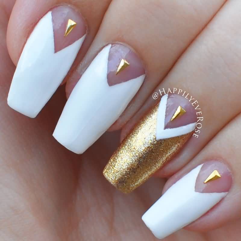Chevron Half Moon Nail Art Design Idea Jpg 800 Nails Chevron Half Moon Nail Art Design Idea Jpg