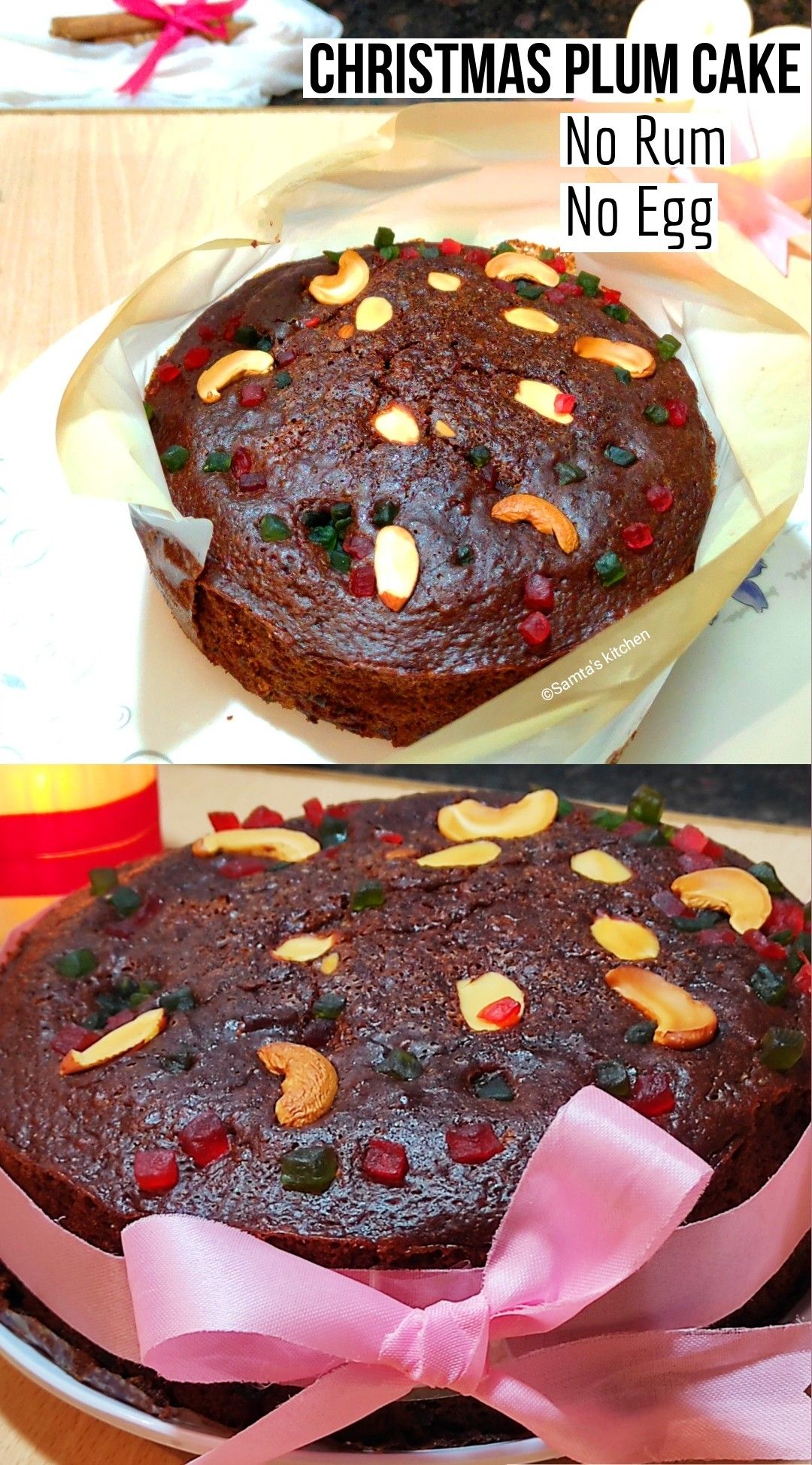 Christmas Special Eggless Plum Cake Recipe | Rich Plum Cake Recipe ...