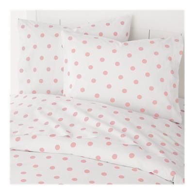 Pink And White Polka Dot Sheet Set Kids Bedding Pink Duvet