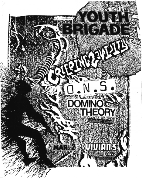 youth brigade show flyer by phoenix artist arthur shane los youth brigade flyer