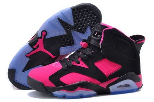 Nike Air Jordan Vi 6 Retro Womens Shoes Online New Black Pink Blue