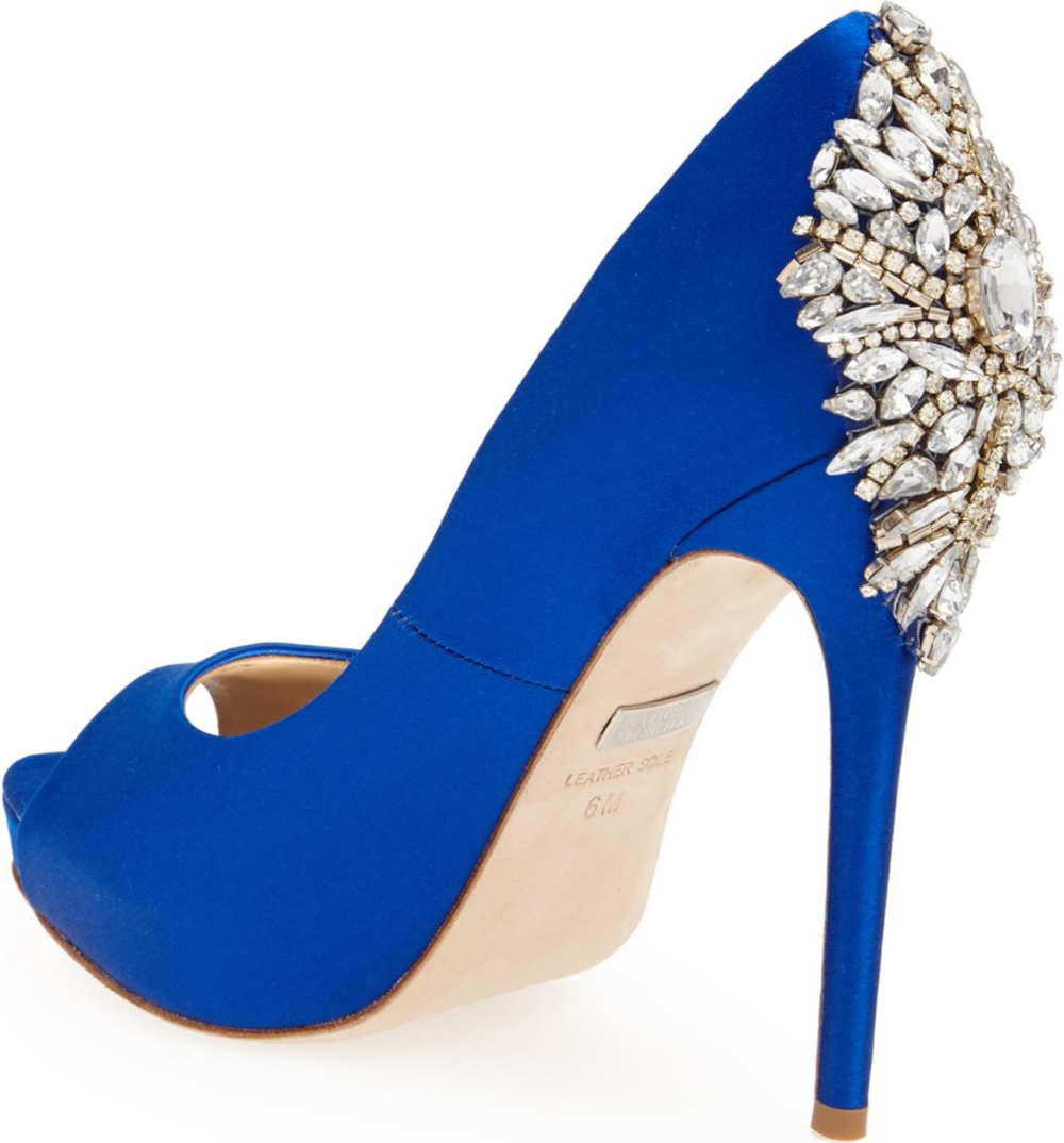 sapphire blue high heels