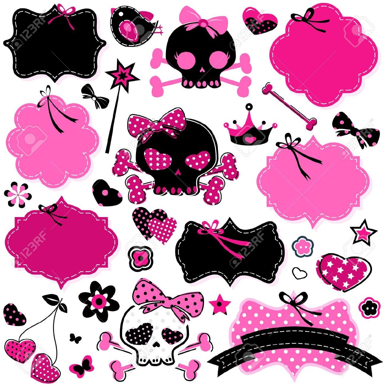 Download Image Results for girly skull | Skull crafts, Art, Cute skeleton