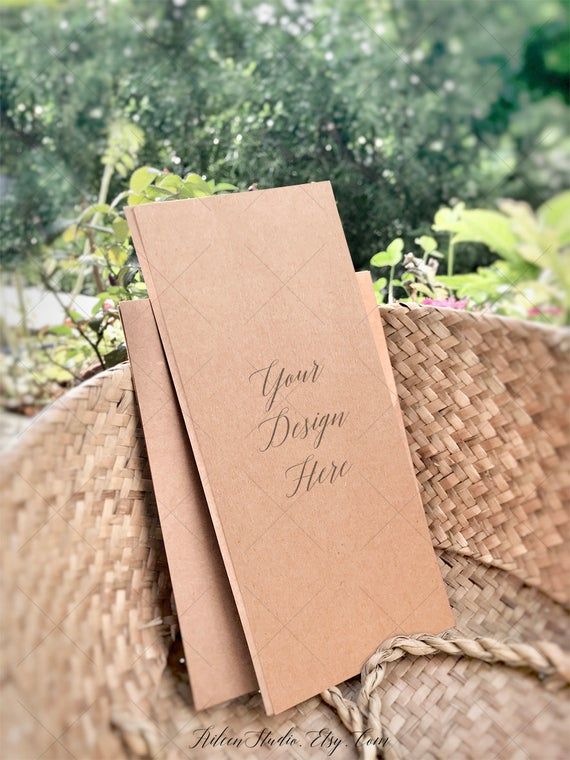 Download Free 4x9 Wedding Invitation Mock Up Wedding Menu Card Mock (PSD) in 2020 | Free packaging mockup ...