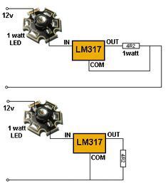 CONSTANT-CURRENT USING LM317 DRIVES 1 WATT LED By Collin Mitchell - 30