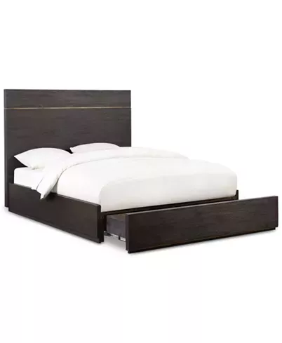 Esofastore Contemporary Beige Linen Fabric Bedroom Furniture 1pc Queen Size Bed Upholstered Platform Bed Queen Upholstered Bed Upholstered Full Bed