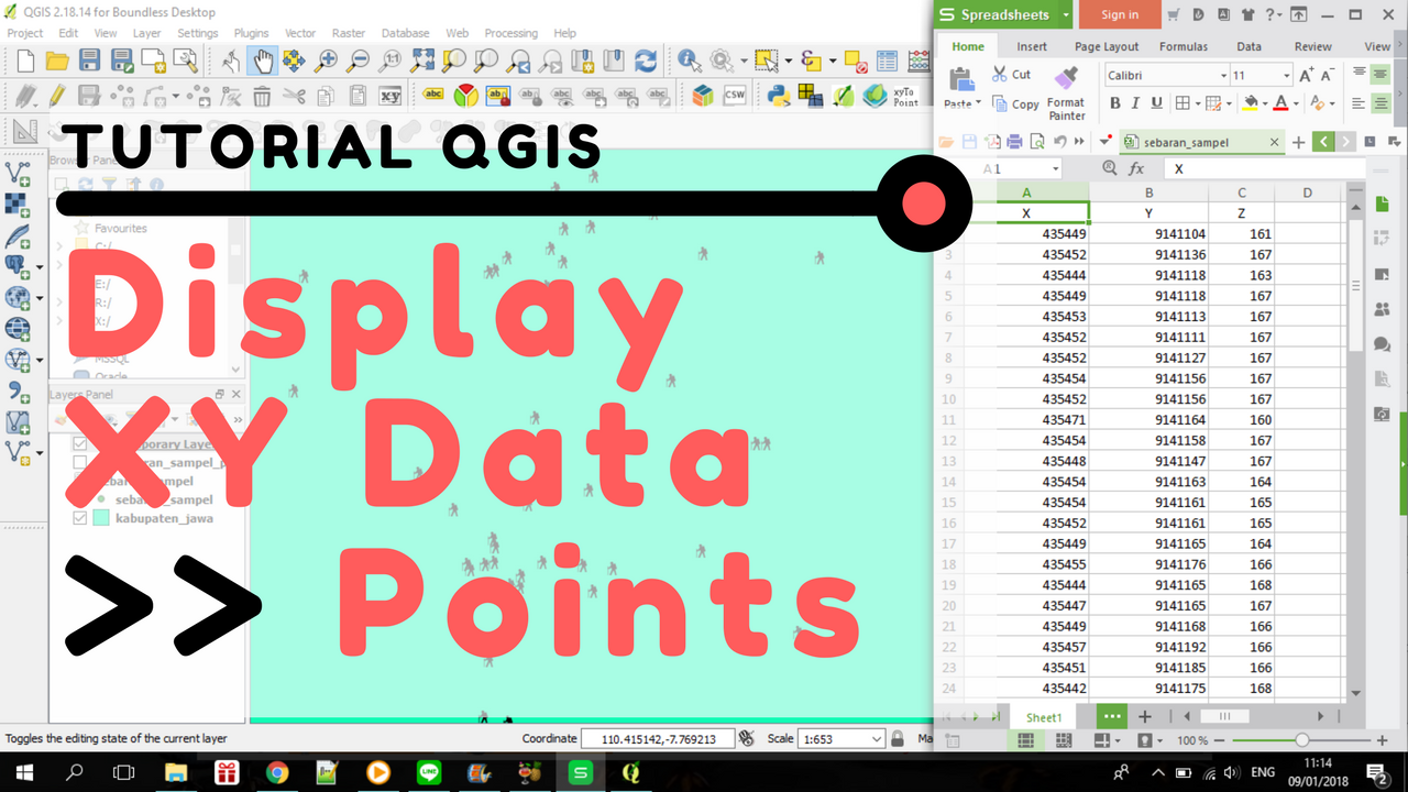Tutorial Qgis Cara Membuka Manambahkan Tabel Data Koordinat Xy Display Xy Data Di Qgis Penginderaan Jauh Tutorial Qgis Cara Membuka Manambahkan Tabel Data Koordinat Xy Display Xy Data Di Qgis Penginderaan Jauh