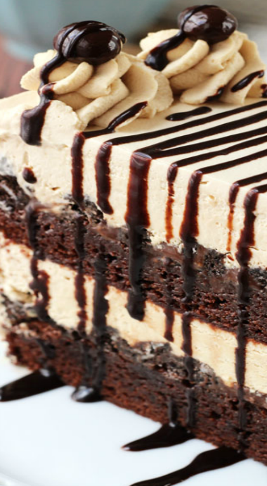 Mocha Brownie Ice Cream Cake