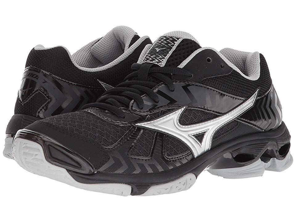 Mizuno Wave Bolt 7 (Black/Silver) Women's Volleyball Shoes. Take out your stress on the courts with the Mizuno Wave Bolt 7… | Volleyball shoes, Crocs classic, Shoes