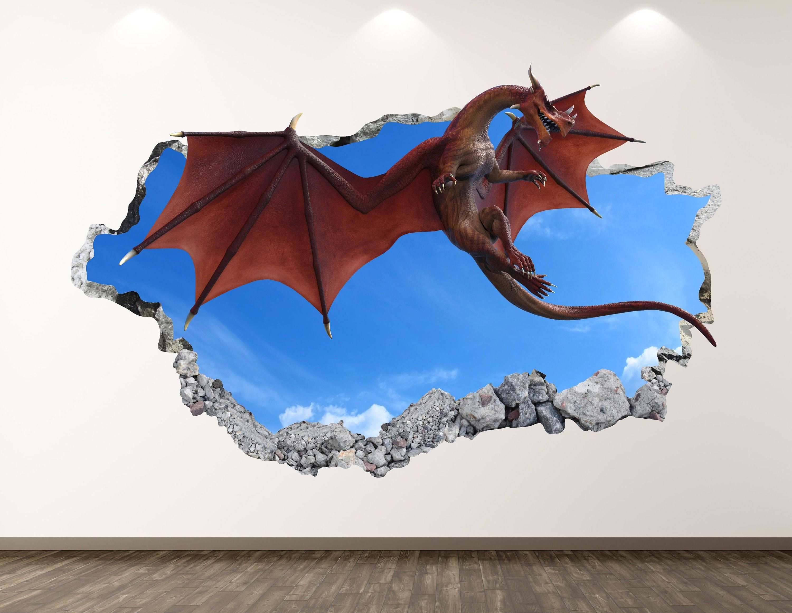 *PREMIUM QUALITY WALL DECALS ART DECOR PRINT Our Premium Wall decals are made using only premium materials to ensure a high-end quality product. They are made of Quality Vinyl and printed using ECO-Friendly inks so they are safe for your kids, family and the Environment. *SIZES: - Various sizes available to choose from, please refer to the options available. - If you are interested in a custom size just contact us. *QUALITY: - This high-quality wall decal art is designed & printed in 300 dpi Kids Decor, Kid Room Decor, Art Decor, Nursery Mural, Boy Nursery, Dragon Wall Art, Animal Room, Dinosaur Wall, Removable Wall Decals
