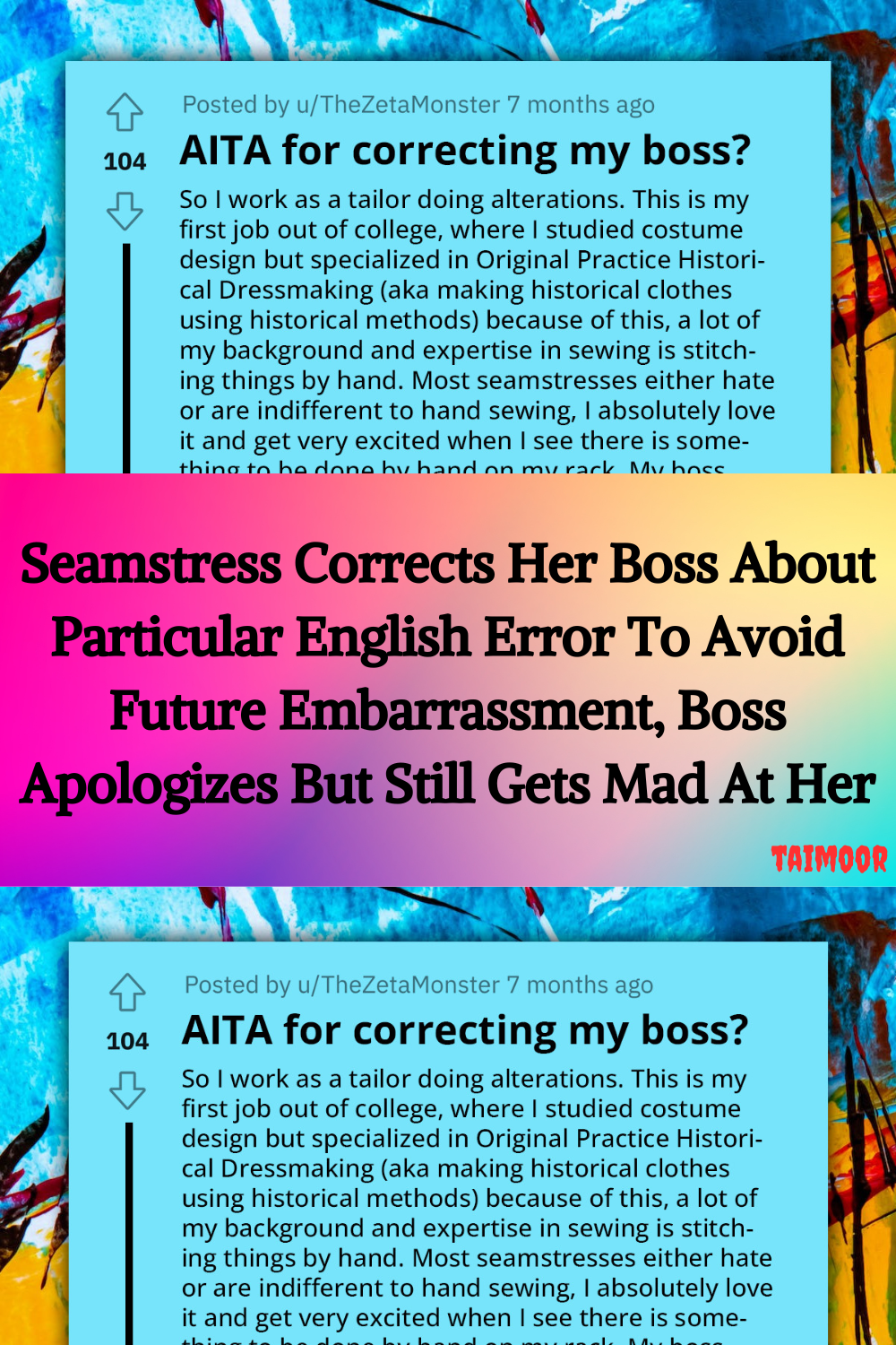 Seamstress Corrects Her Boss About Particular English Error To Avoid seamstress-corrects-her-boss-about-particular-english-error-to-avoid