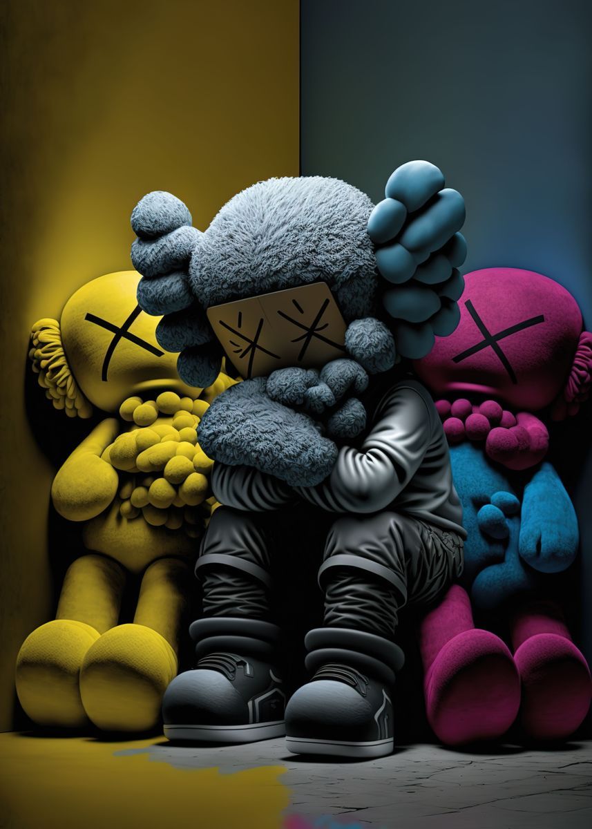 'Hypebeast Kaws ' Poster, picture, metal print, paint by MatiasCurrie | Displate