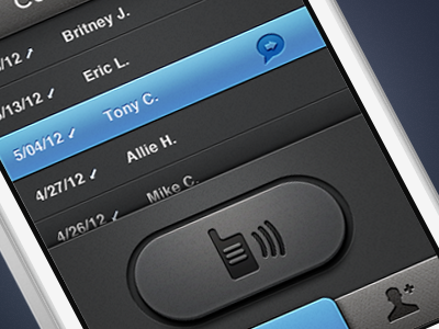iPhone Walkie Talkie Concept User interface, User