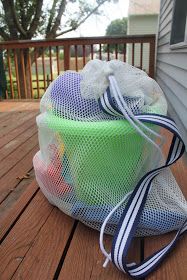 Travelingpugs Mesh Beach Toy Bag Tutorial Sewing